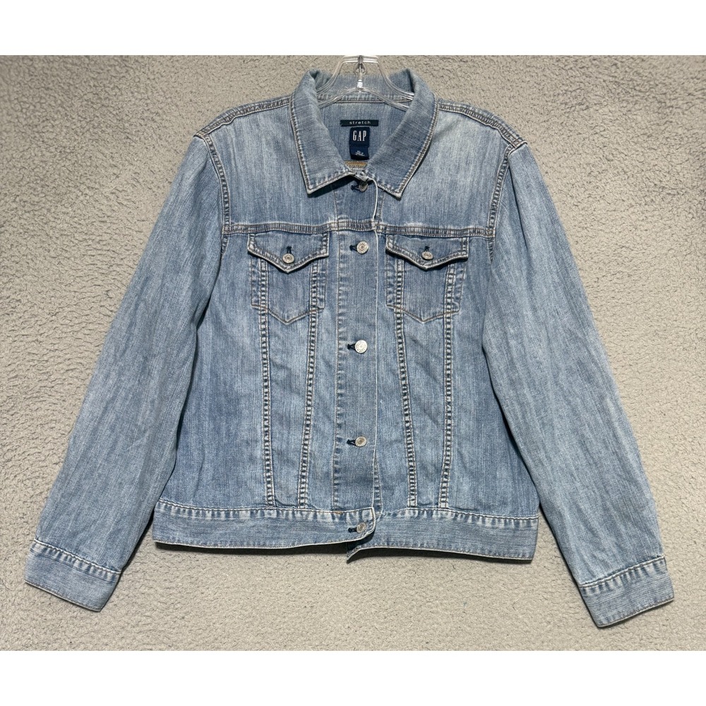 Vintage Gap long sleeve Chambray button shirt Womens size XL Stretch